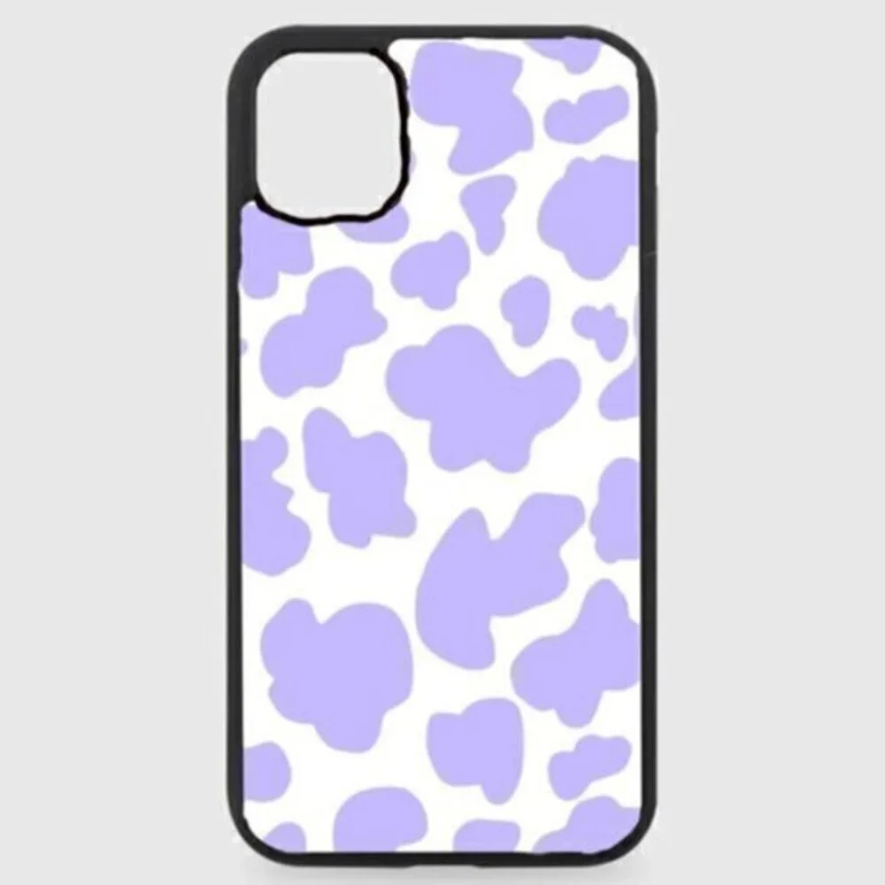 Purple cow print phone case